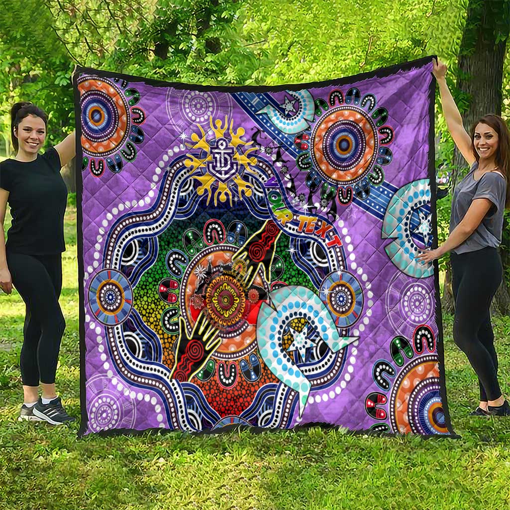 Custom NAIDOC Week 2024 Fremantle Dockers Freo Quilt Australia Aboriginal Dot Painting