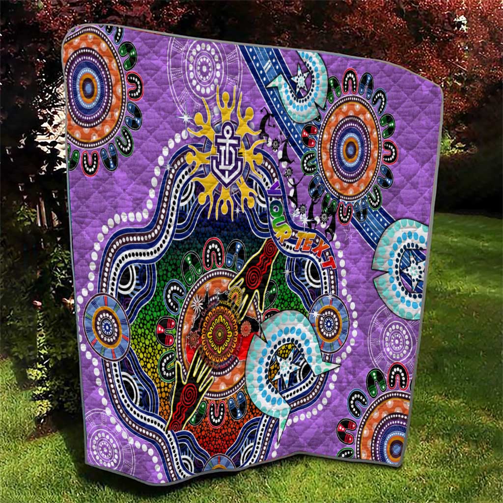 Custom NAIDOC Week 2024 Fremantle Dockers Freo Quilt Australia Aboriginal Dot Painting