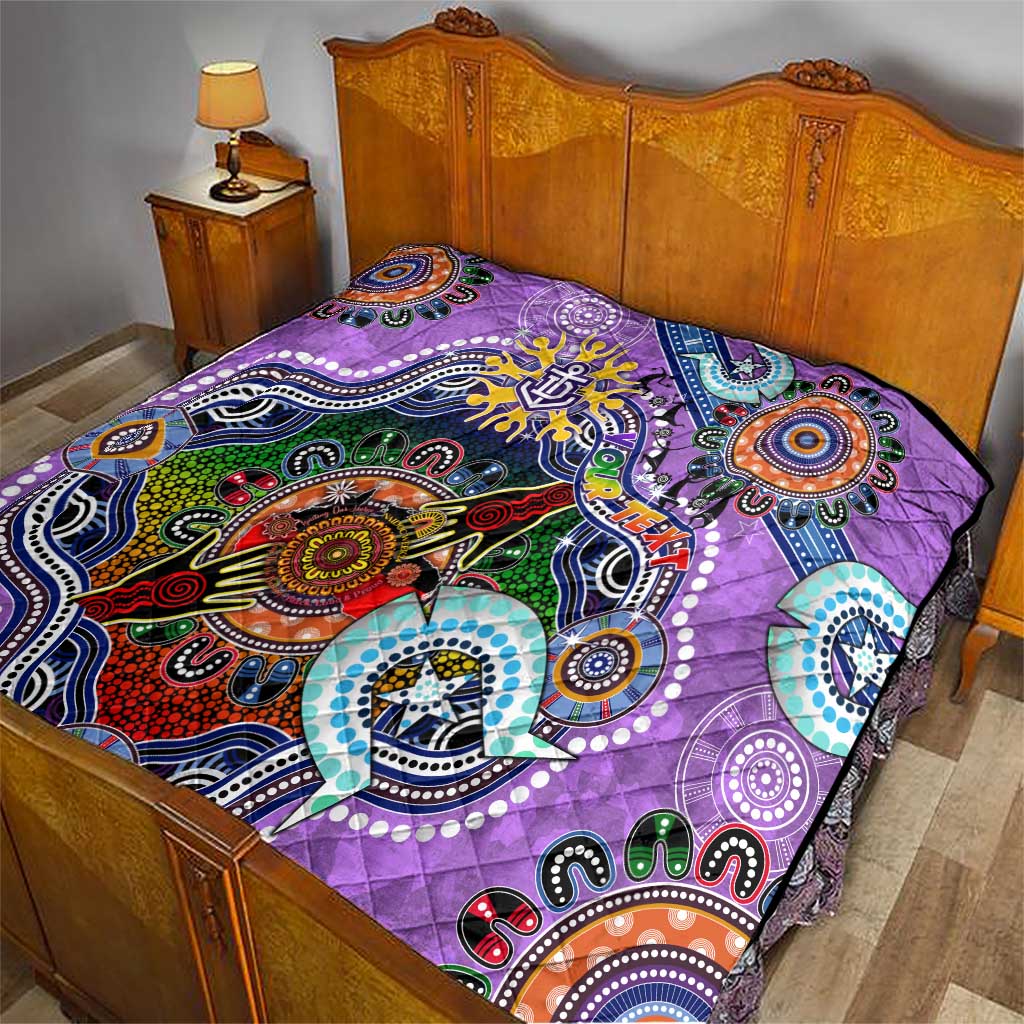 Custom NAIDOC Week 2024 Fremantle Dockers Freo Quilt Australia Aboriginal Dot Painting