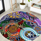 Custom NAIDOC Week 2024 Fremantle Dockers Freo Round Carpet Australia Aboriginal Dot Painting