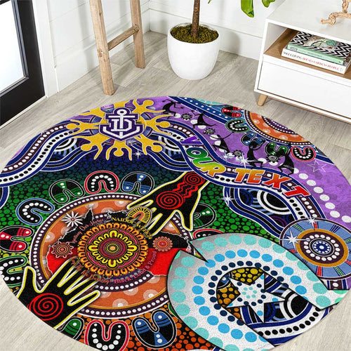 Custom NAIDOC Week 2024 Fremantle Dockers Freo Round Carpet Australia Aboriginal Dot Painting
