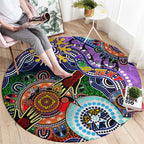 Custom NAIDOC Week 2024 Fremantle Dockers Freo Round Carpet Australia Aboriginal Dot Painting