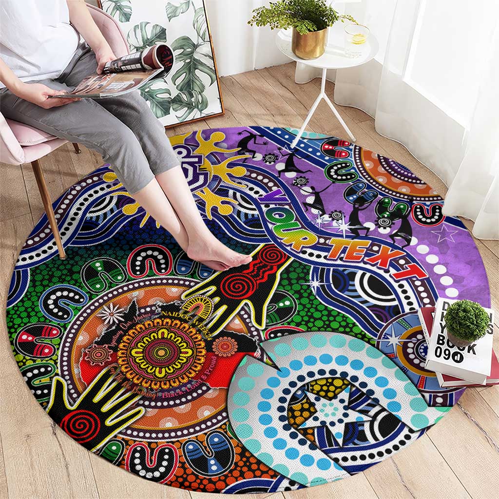Custom NAIDOC Week 2024 Fremantle Dockers Freo Round Carpet Australia Aboriginal Dot Painting
