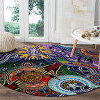 Custom NAIDOC Week 2024 Fremantle Dockers Freo Round Carpet Australia Aboriginal Dot Painting