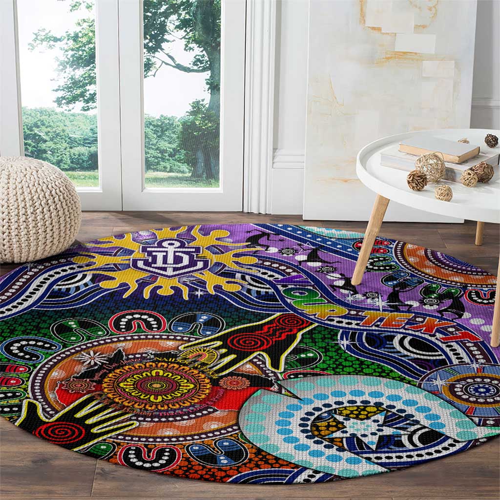 Custom NAIDOC Week 2024 Fremantle Dockers Freo Round Carpet Australia Aboriginal Dot Painting