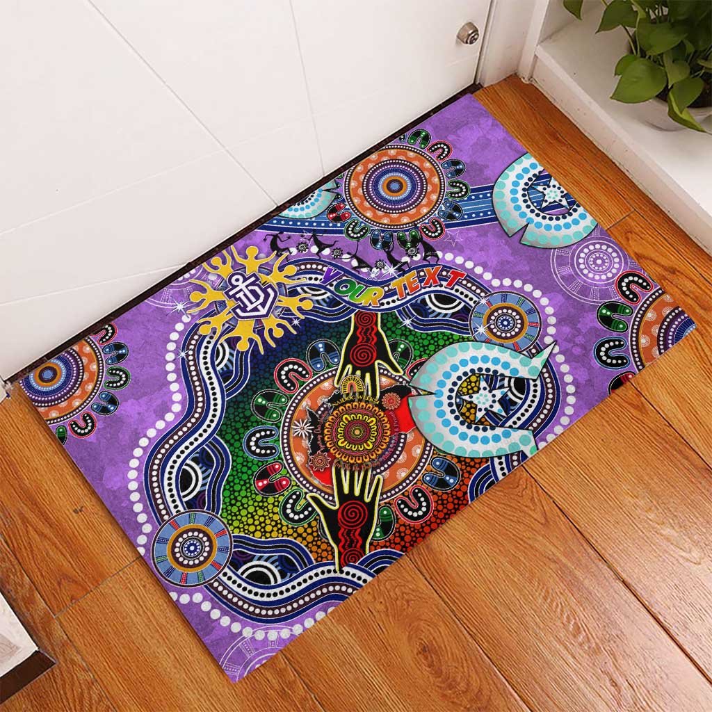 Custom NAIDOC Week 2024 Fremantle Dockers Freo Rubber Doormat Australia Aboriginal Dot Painting
