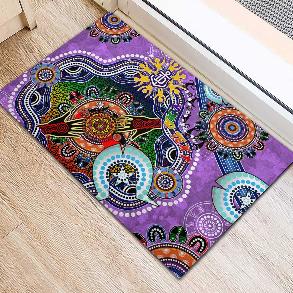 Custom NAIDOC Week 2024 Fremantle Dockers Freo Rubber Doormat Australia Aboriginal Dot Painting