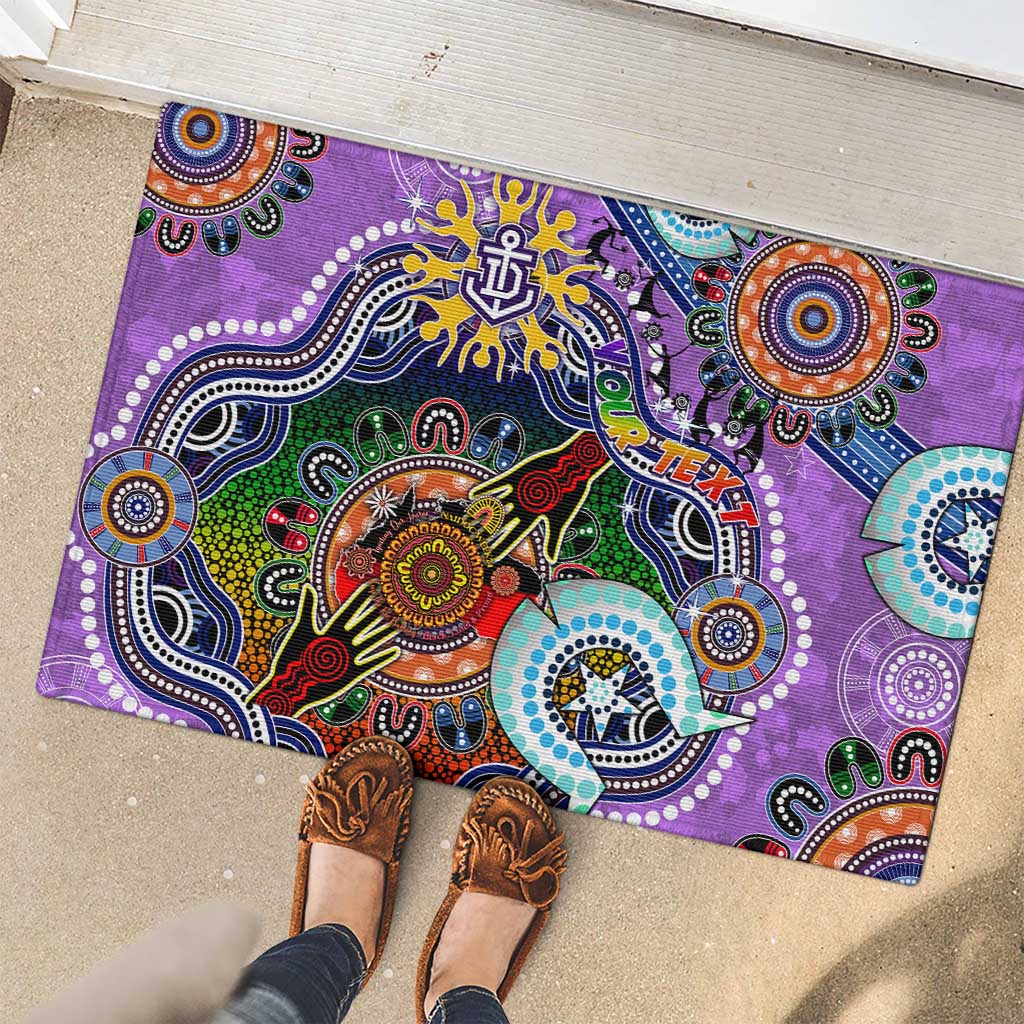 Custom NAIDOC Week 2024 Fremantle Dockers Freo Rubber Doormat Australia Aboriginal Dot Painting