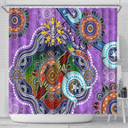 Custom NAIDOC Week 2024 Fremantle Dockers Freo Shower Curtain Australia Aboriginal Dot Painting