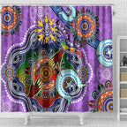 Custom NAIDOC Week 2024 Fremantle Dockers Freo Shower Curtain Australia Aboriginal Dot Painting