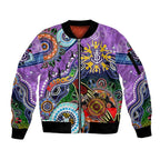 Custom NAIDOC Week 2024 Fremantle Dockers Freo Sleeve Zip Bomber Jacket Australia Aboriginal Dot Painting