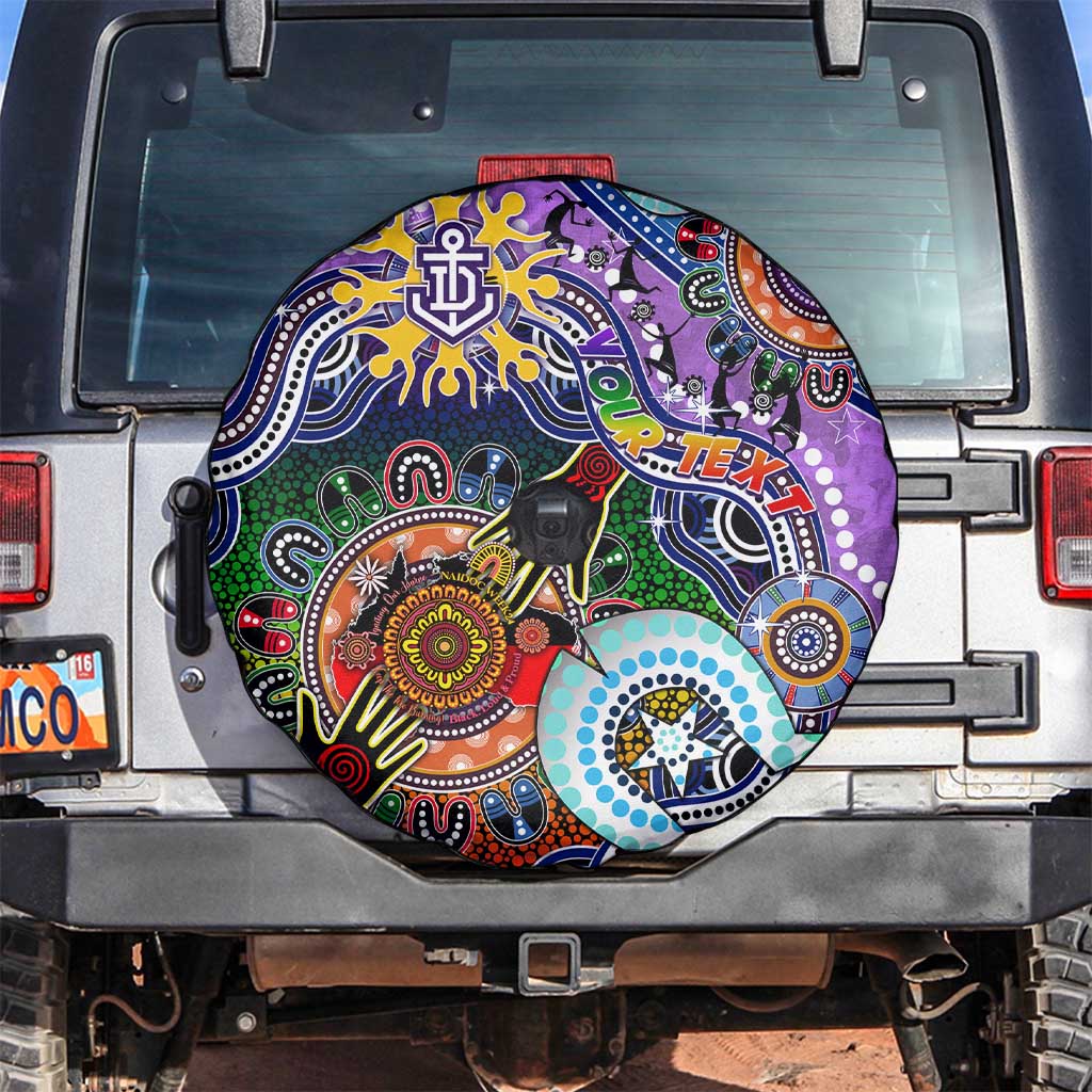 Custom NAIDOC Week 2024 Fremantle Dockers Freo Spare Tire Cover Australia Aboriginal Dot Painting
