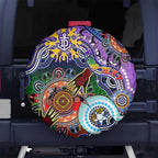 Custom NAIDOC Week 2024 Fremantle Dockers Freo Spare Tire Cover Australia Aboriginal Dot Painting