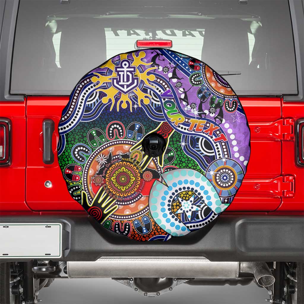 Custom NAIDOC Week 2024 Fremantle Dockers Freo Spare Tire Cover Australia Aboriginal Dot Painting