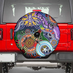 Custom NAIDOC Week 2024 Fremantle Dockers Freo Spare Tire Cover Australia Aboriginal Dot Painting