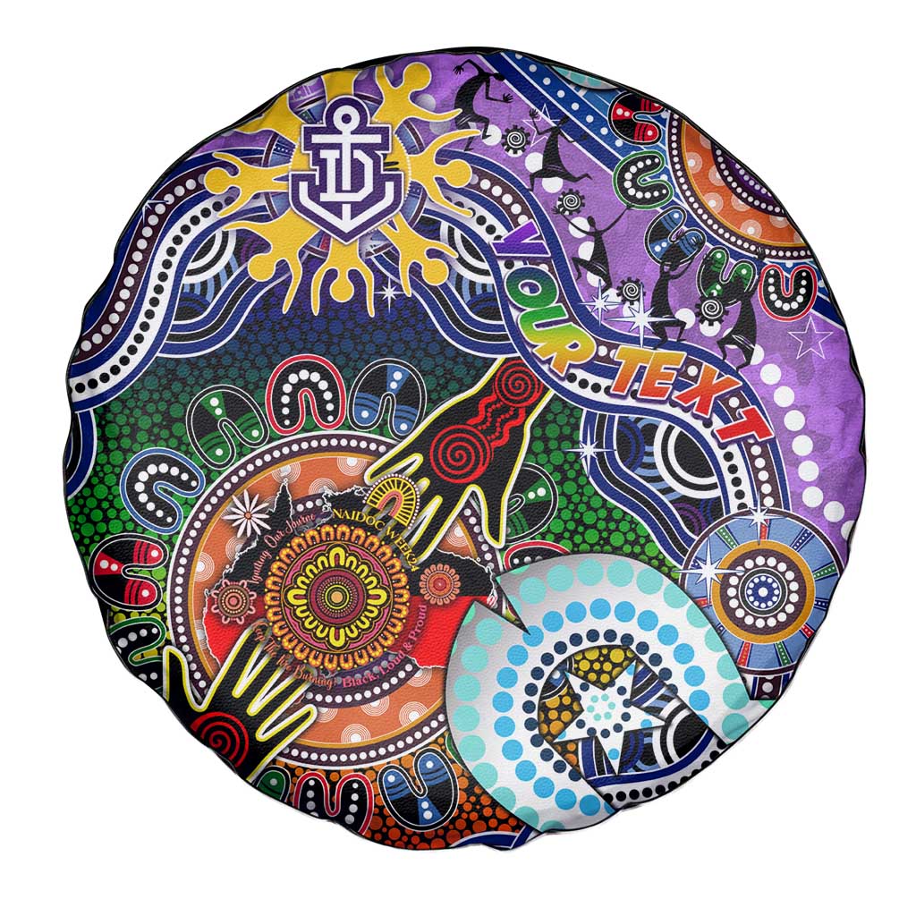 Custom NAIDOC Week 2024 Fremantle Dockers Freo Spare Tire Cover Australia Aboriginal Dot Painting