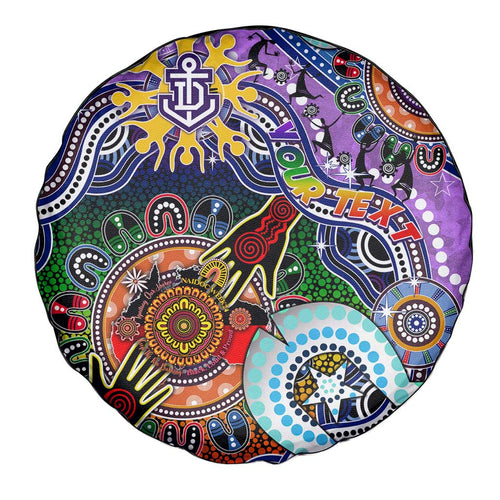 Custom NAIDOC Week 2024 Fremantle Dockers Freo Spare Tire Cover Australia Aboriginal Dot Painting