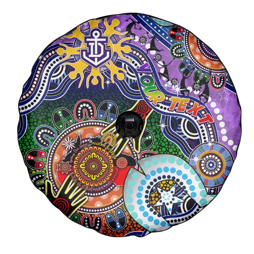 Custom NAIDOC Week 2024 Fremantle Dockers Freo Spare Tire Cover Australia Aboriginal Dot Painting