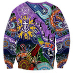 Custom NAIDOC Week 2024 Fremantle Dockers Freo Sweatshirt Australia Aboriginal Dot Painting