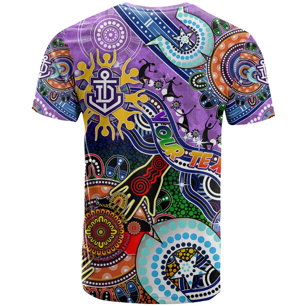 Custom NAIDOC Week 2024 Fremantle Dockers Freo T Shirt Australia Aboriginal Dot Painting