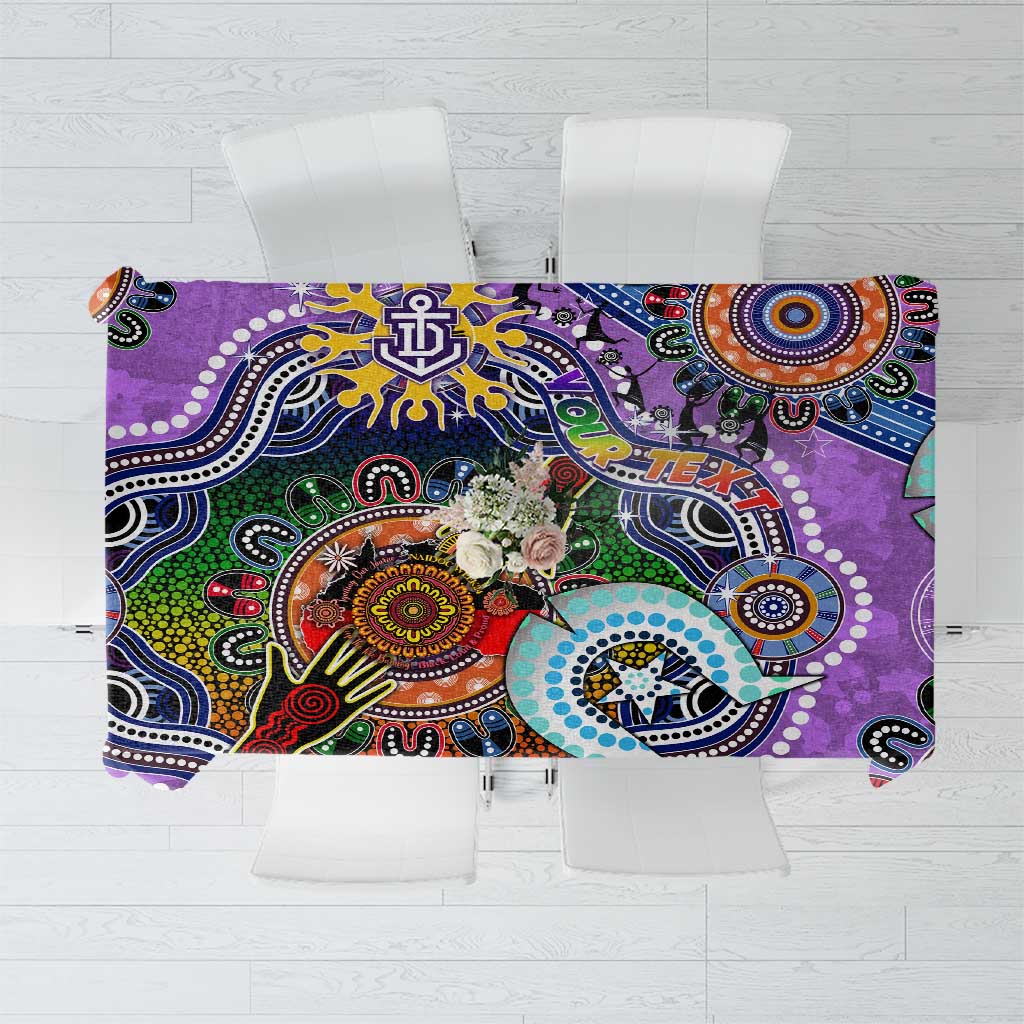 Custom NAIDOC Week 2024 Fremantle Dockers Freo Tablecloth Australia Aboriginal Dot Painting
