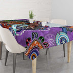 Custom NAIDOC Week 2024 Fremantle Dockers Freo Tablecloth Australia Aboriginal Dot Painting