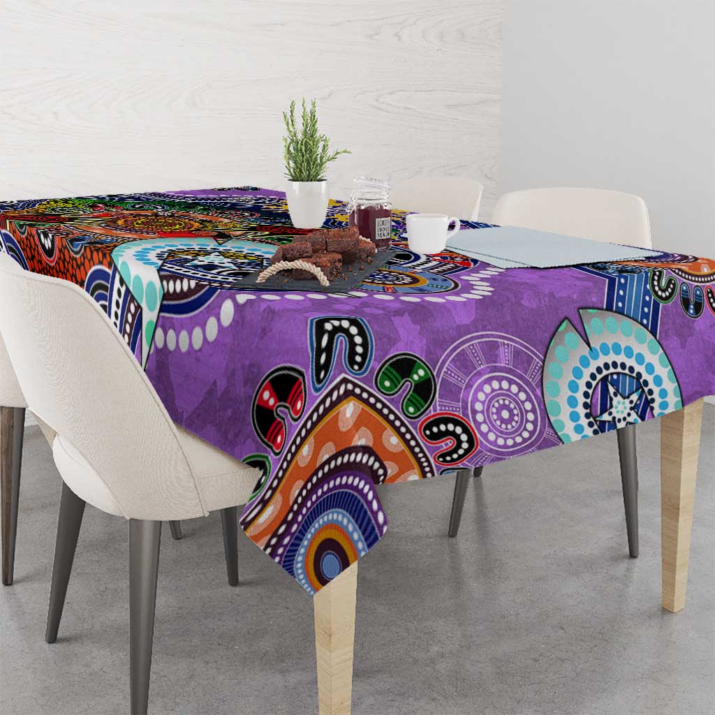 Custom NAIDOC Week 2024 Fremantle Dockers Freo Tablecloth Australia Aboriginal Dot Painting