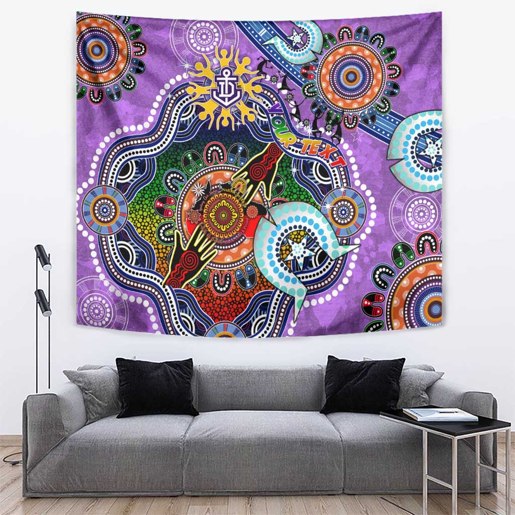 Custom NAIDOC Week 2024 Fremantle Dockers Freo Tapestry Australia Aboriginal Dot Painting
