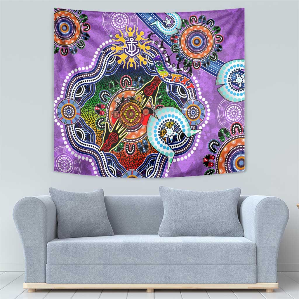 Custom NAIDOC Week 2024 Fremantle Dockers Freo Tapestry Australia Aboriginal Dot Painting