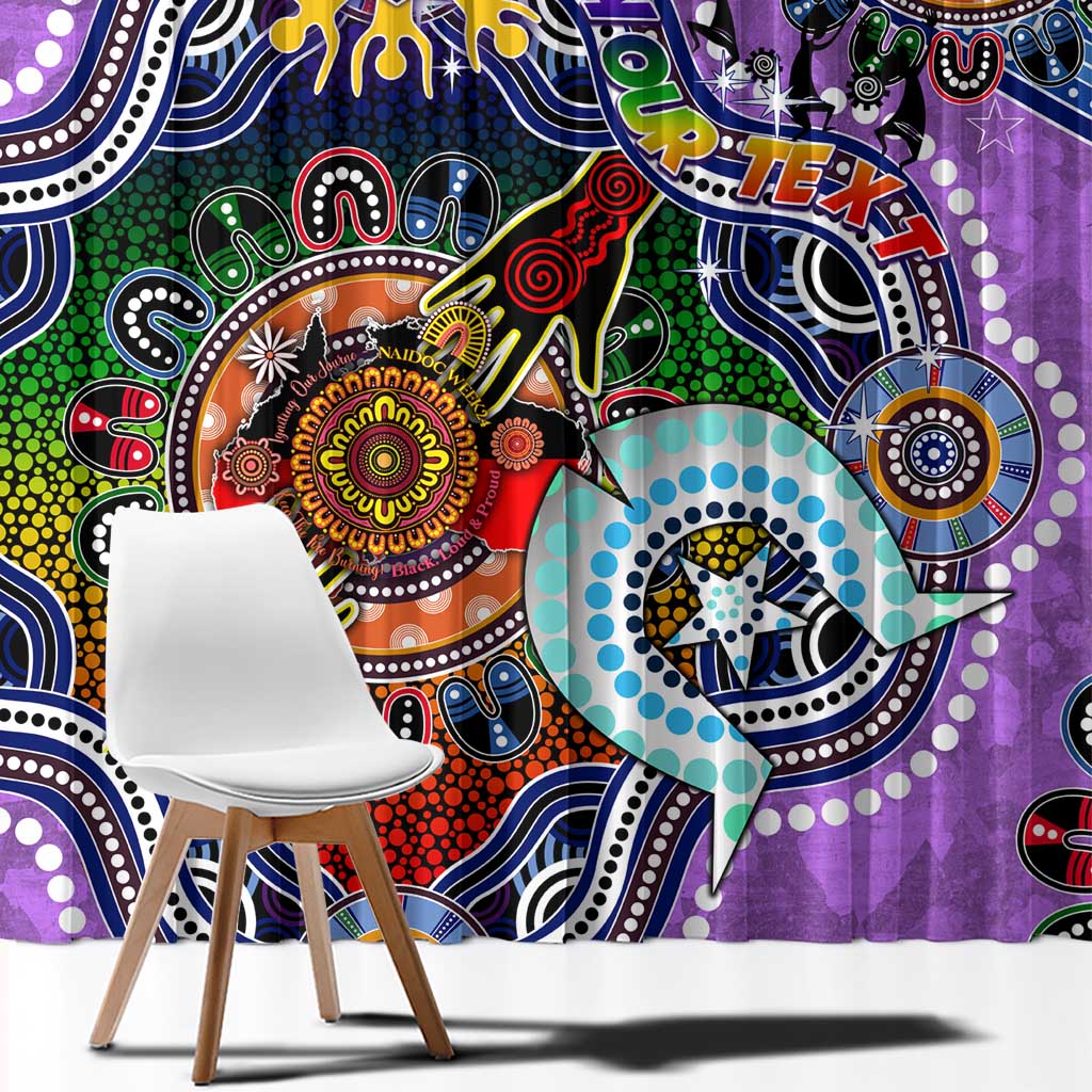 Custom NAIDOC Week 2024 Fremantle Dockers Freo Window Curtain Australia Aboriginal Dot Painting