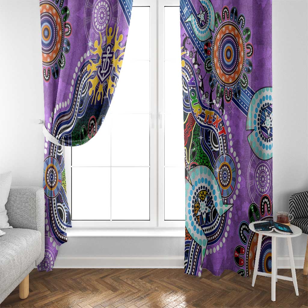 Custom NAIDOC Week 2024 Fremantle Dockers Freo Window Curtain Australia Aboriginal Dot Painting