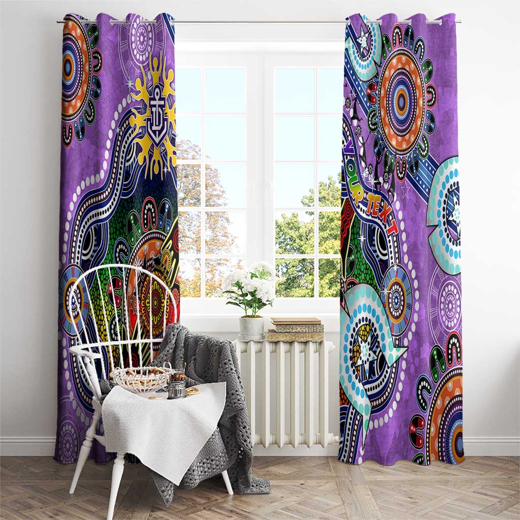 Custom NAIDOC Week 2024 Fremantle Dockers Freo Window Curtain Australia Aboriginal Dot Painting