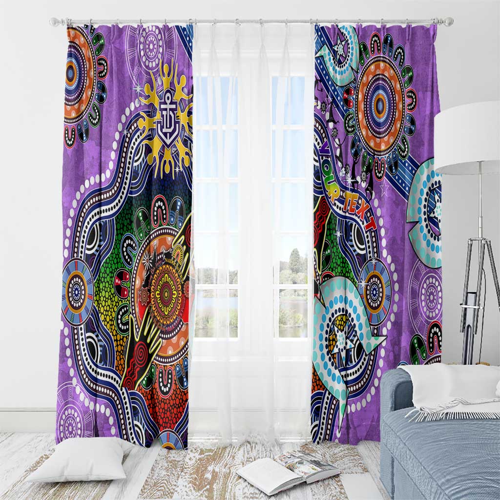 Custom NAIDOC Week 2024 Fremantle Dockers Freo Window Curtain Australia Aboriginal Dot Painting