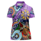 Custom NAIDOC Week 2024 Fremantle Dockers Freo Women Polo Shirt Australia Aboriginal Dot Painting