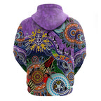 Custom NAIDOC Week 2024 Fremantle Dockers Freo Zip Hoodie Australia Aboriginal Dot Painting