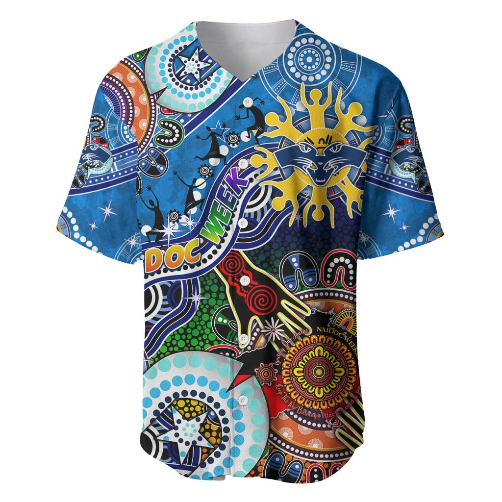 Custom NAIDOC Week 2024 Geelong Cats Baseball Jersey Australia Aboriginal Dot Painting