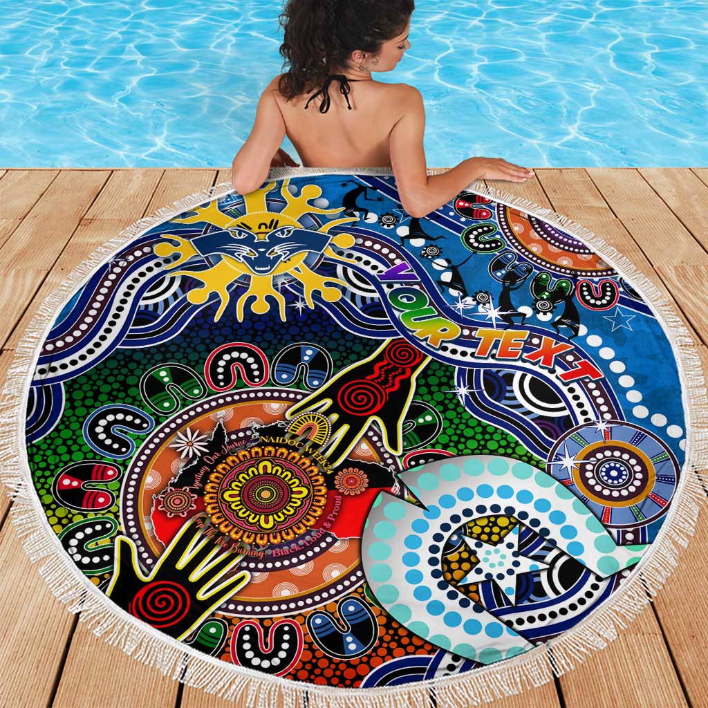 Custom NAIDOC Week 2024 Geelong Cats Beach Blanket Australia Aboriginal Dot Painting