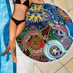 Custom NAIDOC Week 2024 Geelong Cats Beach Blanket Australia Aboriginal Dot Painting