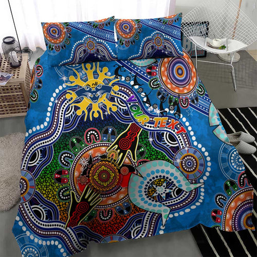 Custom NAIDOC Week 2024 Geelong Cats Bedding Set Australia Aboriginal Dot Painting