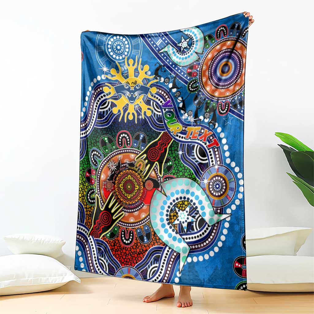 Custom NAIDOC Week 2024 Geelong Cats Blanket Australia Aboriginal Dot Painting