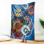 Custom NAIDOC Week 2024 Geelong Cats Blanket Australia Aboriginal Dot Painting