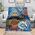 Custom NAIDOC Week 2024 Geelong Cats Blanket Australia Aboriginal Dot Painting