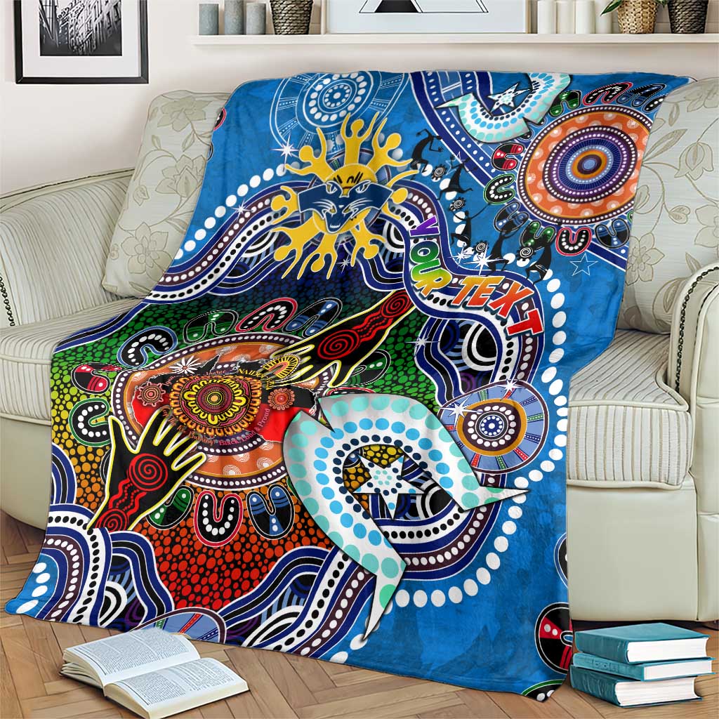 Custom NAIDOC Week 2024 Geelong Cats Blanket Australia Aboriginal Dot Painting