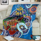 Custom NAIDOC Week 2024 Geelong Cats Blanket Australia Aboriginal Dot Painting