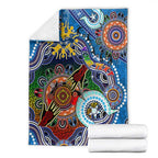 Custom NAIDOC Week 2024 Geelong Cats Blanket Australia Aboriginal Dot Painting