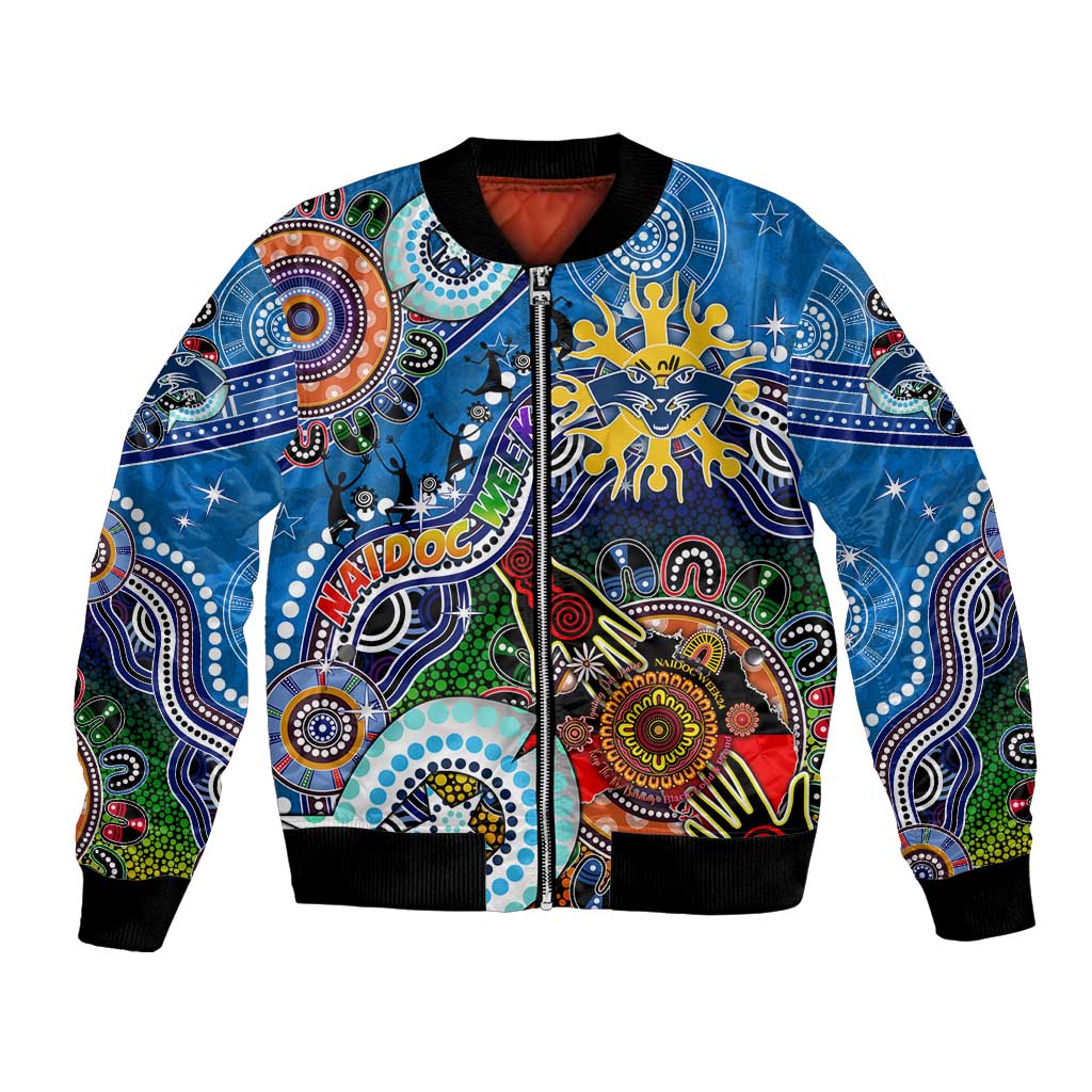 Custom NAIDOC Week 2024 Geelong Cats Bomber Jacket Australia Aboriginal Dot Painting