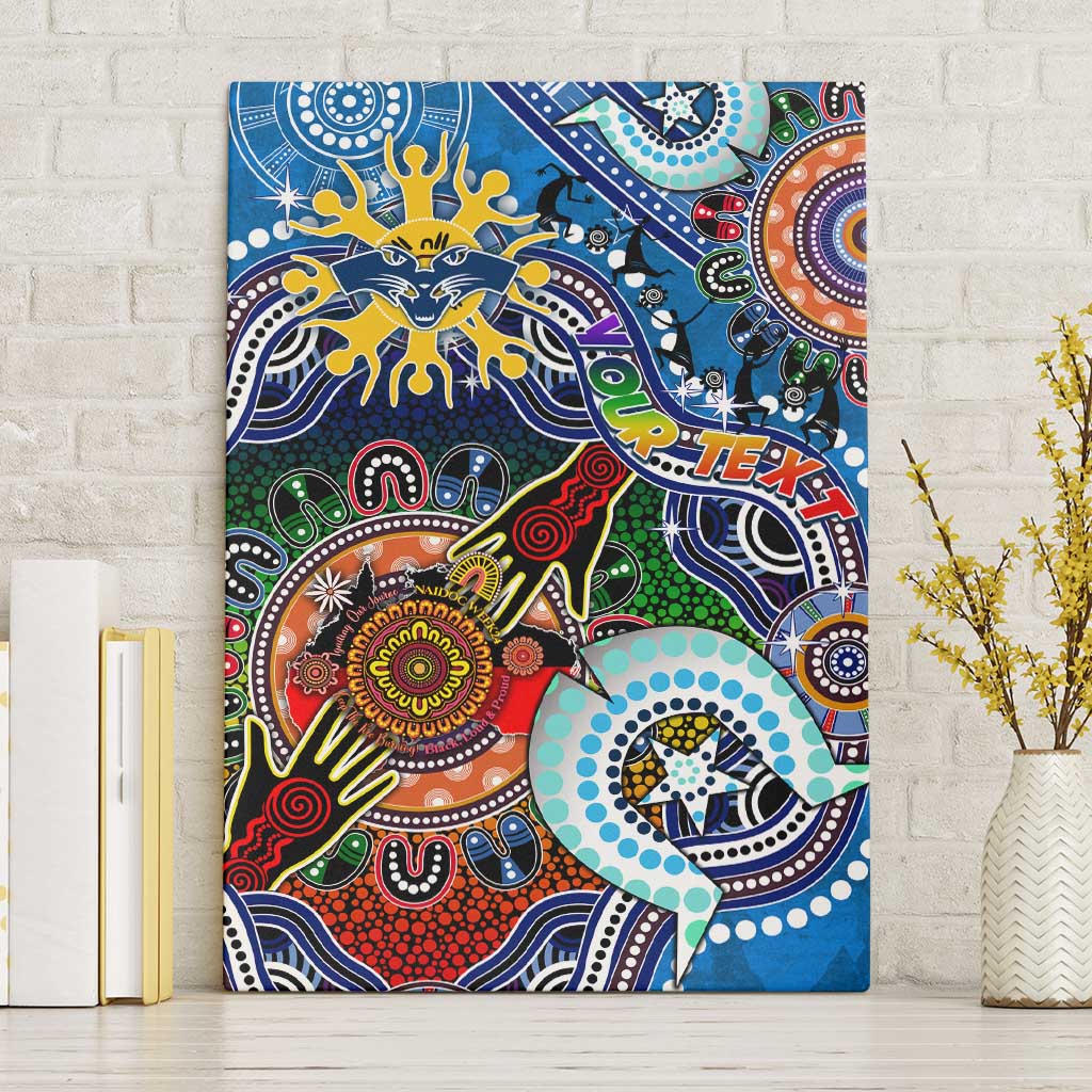Custom NAIDOC Week 2024 Geelong Cats Canvas Wall Art Australia Aboriginal Dot Painting
