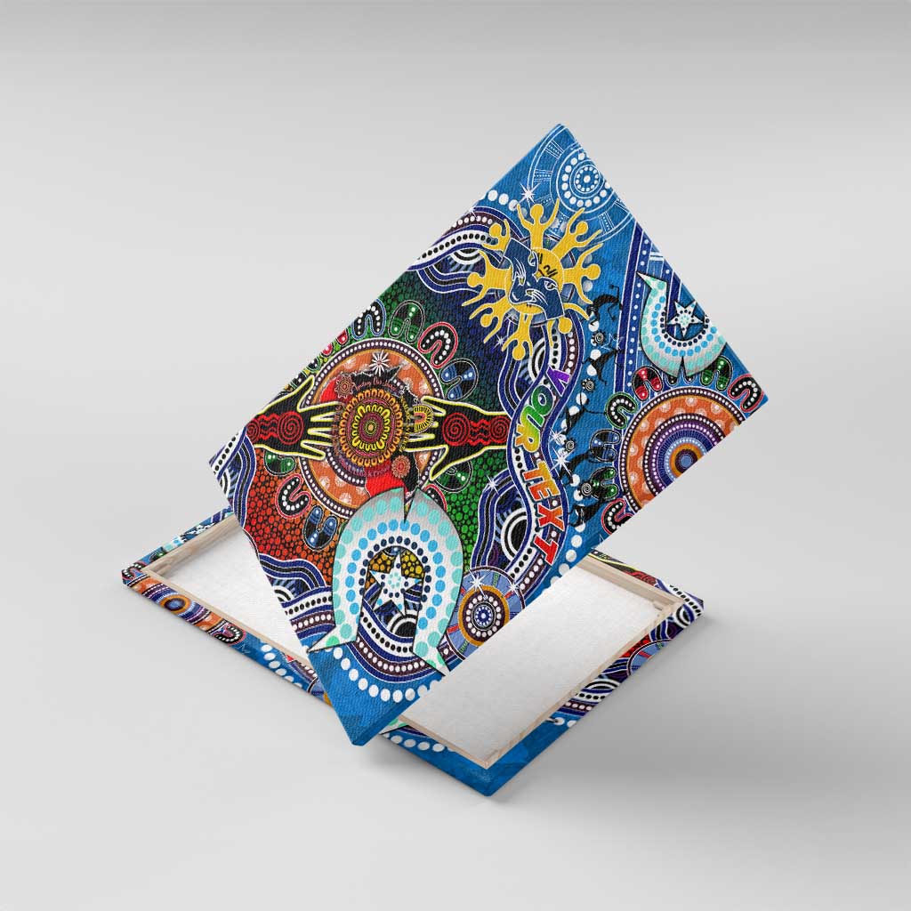 Custom NAIDOC Week 2024 Geelong Cats Canvas Wall Art Australia Aboriginal Dot Painting