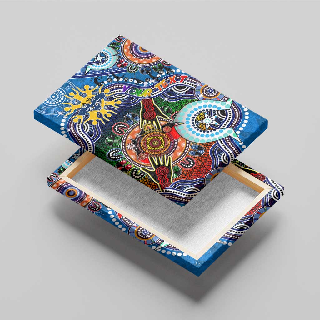 Custom NAIDOC Week 2024 Geelong Cats Canvas Wall Art Australia Aboriginal Dot Painting