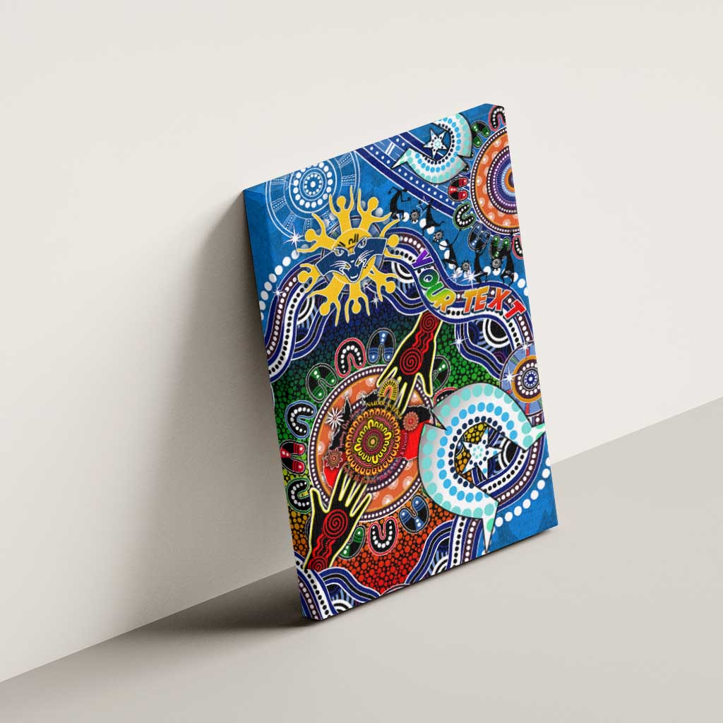 Custom NAIDOC Week 2024 Geelong Cats Canvas Wall Art Australia Aboriginal Dot Painting